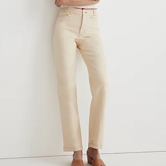 Madewell Pants - Madewell Emmett 2.0 Wide-Leg Pants Garment-Dyed Edition (Cream) size 26 NWT